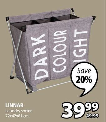 JYSK Linnar laundry sorter offer