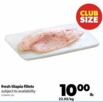 Real Canadian Superstore Fresh Tilapia Fillets offer