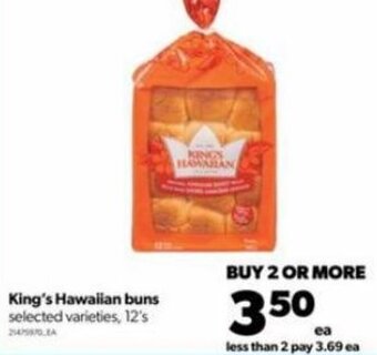 Real Canadian Superstore King's Hawaiian Buns 12's offer