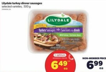Real Canadian Superstore Lilydale Turkey Dinner Sausages 500 g offer