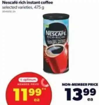 Real Canadian Superstore Nescafé Rich Instant Coffee 475g offer