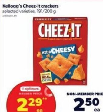 Real Canadian Superstore Kellogg's Cheez-It Crackers 191/200 g offer