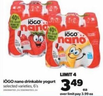 Real Canadian Superstore iÖgo nano Drinkable Yogurt 6's offer