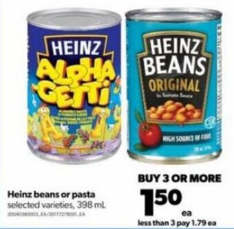 Real Canadian Superstore Heinz Beans or Pasta 398 ml offer