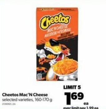 Real Canadian Superstore Cheetos Mac'N Cheese 160-170g offer