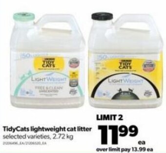 Real Canadian Superstore TidyCats Lightweight Cat Litter 2.72 kg offer