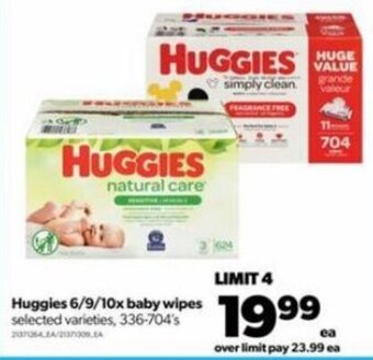 Real Canadian Superstore Huggies 6/9/10x Baby Wipes 336-704's offer