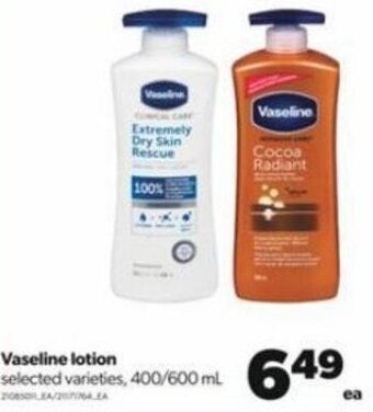 Real Canadian Superstore Vaseline Lotion 400/600 ml offer