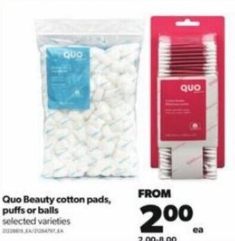Real Canadian Superstore Quo Beauty Cotton Pads, Puffs or Balls offer