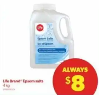 Real Canadian Superstore Life Brand Epson Salts 4kg offer