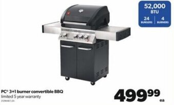 Real Canadian Superstore PC® 3+1 Burner Convertible BBQ offer