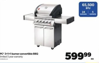 Real Canadian Superstore PC® 3+1 Burner Convertible BBQ offer
