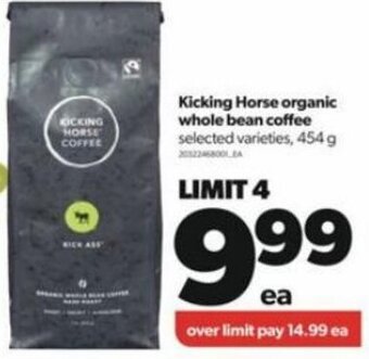 Real Canadian Superstore Kicking Horse Organic Whole Bean Coffee 454 g offer