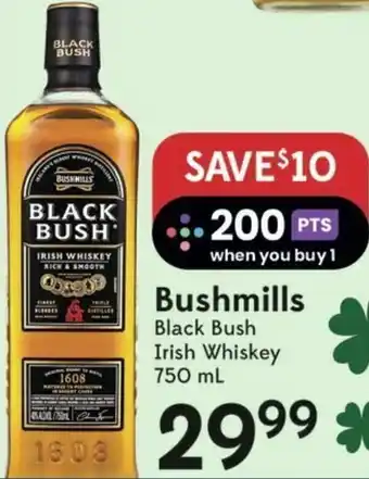 Sobeys Bushmills Black Bush Irish Whiskey 750 ml offer