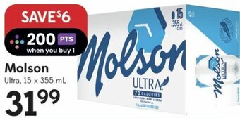 Sobeys Molson Ultra 15 x 355 ml offer