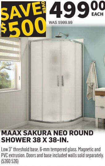 Co-op Maax Sakura Neo Round Shower 38 x 38-In. offer