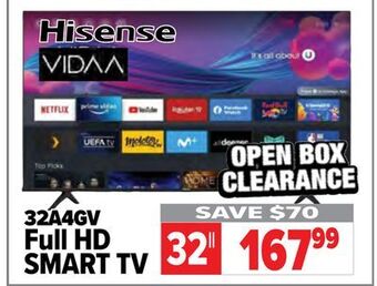 2001 Audio Video Hisense 32" full hd smart tv offer