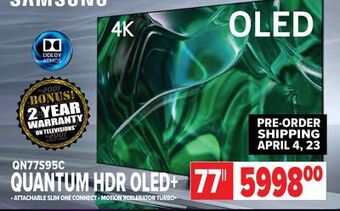 2001 Audio Video Samsung 77" quantum hdr oled+ offer