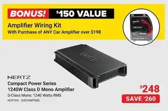 Visions Electronics Compact power series 1240w class d mono amplifier offer