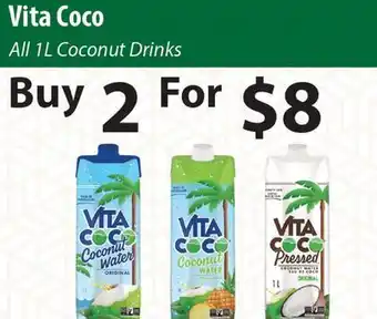 Healthy Planet Vita coco all 1l coconut drinks offer