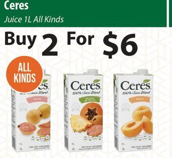 Healthy Planet Ceres juice offer