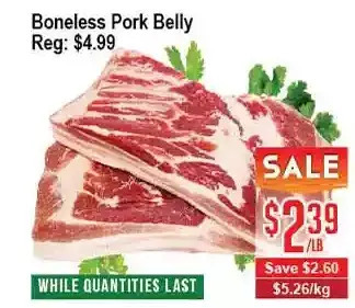 Skyland Foodmart Boneless pork belly offer