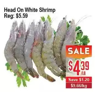 Skyland Foodmart Head on white shrimp offer