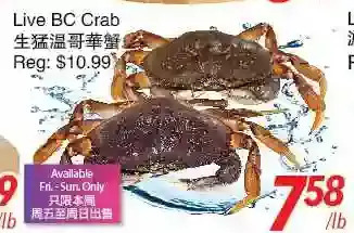 Foody World Live bc crab offer