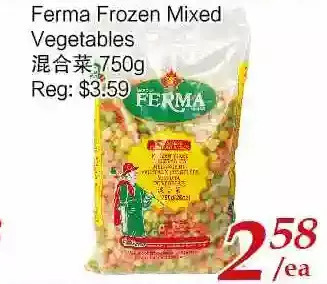 Tone Tai Supermarket Ferma frozen mixed vegetables offer