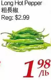 Tone Tai Supermarket Long hot pepper offer