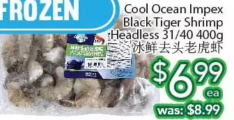 Ample Food Market Cool ocean impex black tiger shrimp headless offer