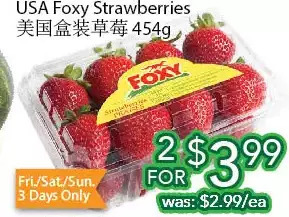 Ample Food Market Usa foxy strawberries offer