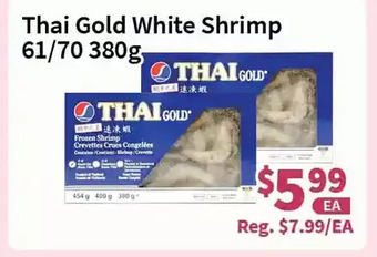 Blue Sky Supermarket Thai gold white shrimp offer