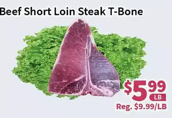 Blue Sky Supermarket Beef short loin steak t-bone offer