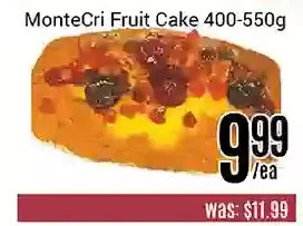 Nations Fresh Foods Montecri fruit cake offer