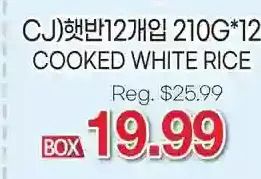 H-Mart Cj cooked white rice offer