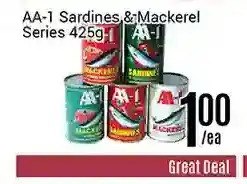 Nations Fresh Foods Aa-1 sardines &-mackerel series 425g offer
