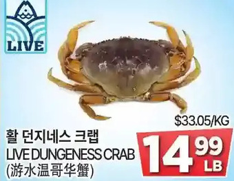 H-Mart Live dungeness crab offer