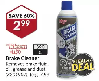 Princess Auto Kleen-flo brake cleaner offer
