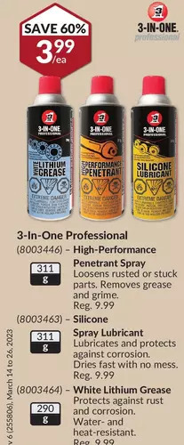 Princess Auto 3-in-one professional white lithium grease offer