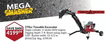 Princess Auto Redrock 270cc towable excavator offer