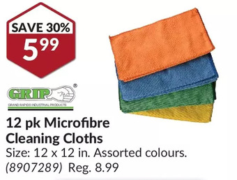 Princess Auto Grip microfibre cleaning cloths offer