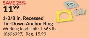 Princess Auto Erickson 1-3/8 in. recessed tie-down anchor ring offer