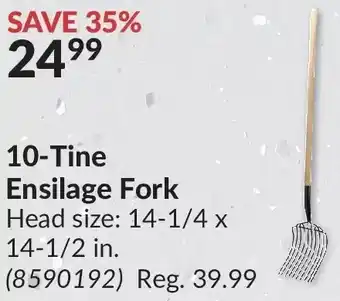 Princess Auto Fabuland 10-tine ensilage fork offer