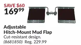 Princess Auto Power fist adjustable hitch-mount mud flap offer