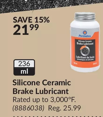 Princess Auto Permatex silicone ceramic brake lubricant offer