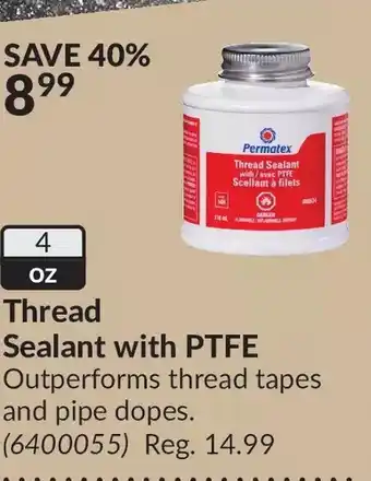 Princess Auto Permatex thread sealant with ptfe offer