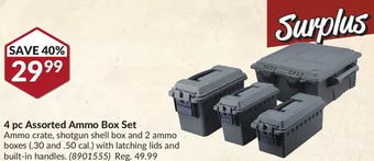Princess Auto 4 pc assorted ammo box set offer