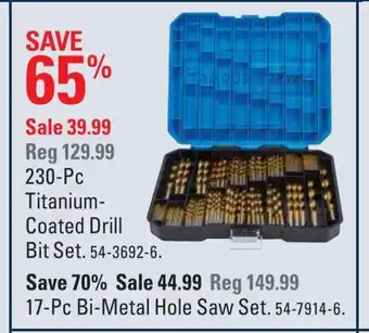 Canadian Tire Titanium-Coated Drill Bit Set offer