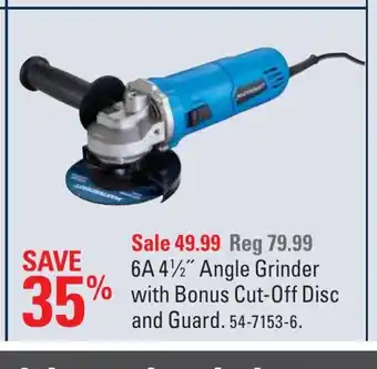 Canadian Tire Angle Grinder With Bonus Cut-Off Disc And Guard offer